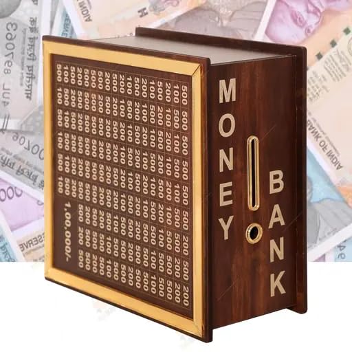 Money Box with Counter Portable Money Saving Box for Kids Adults Child ₹1,00,000 Savings Challenge Piggy Bank
