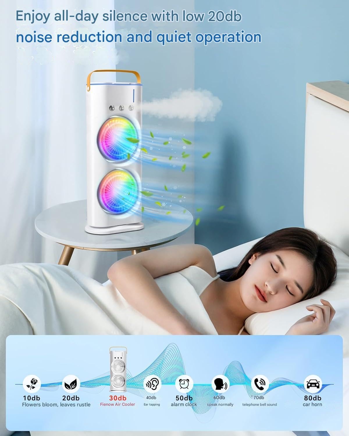 Double-End Air Cooler Fan with Remote Control