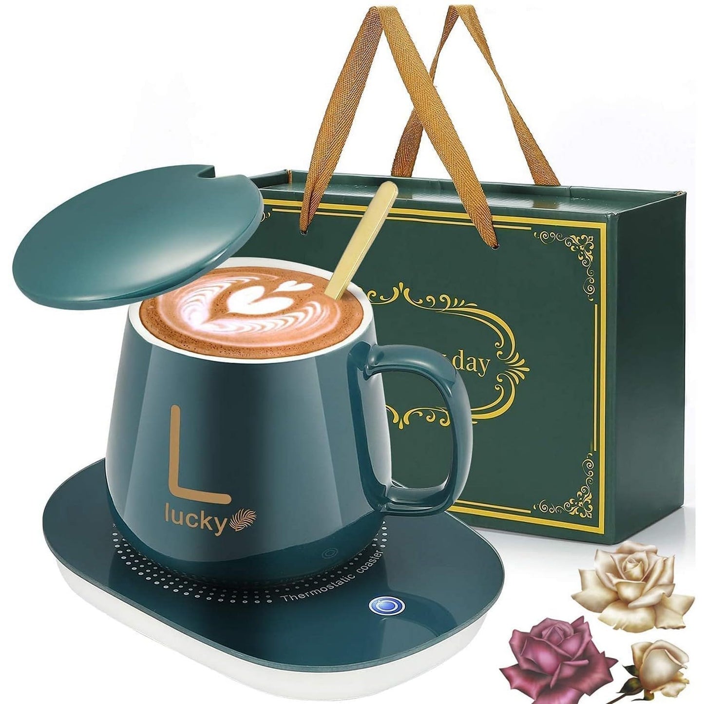 Fine Ceramic Mug With Warmer Plate