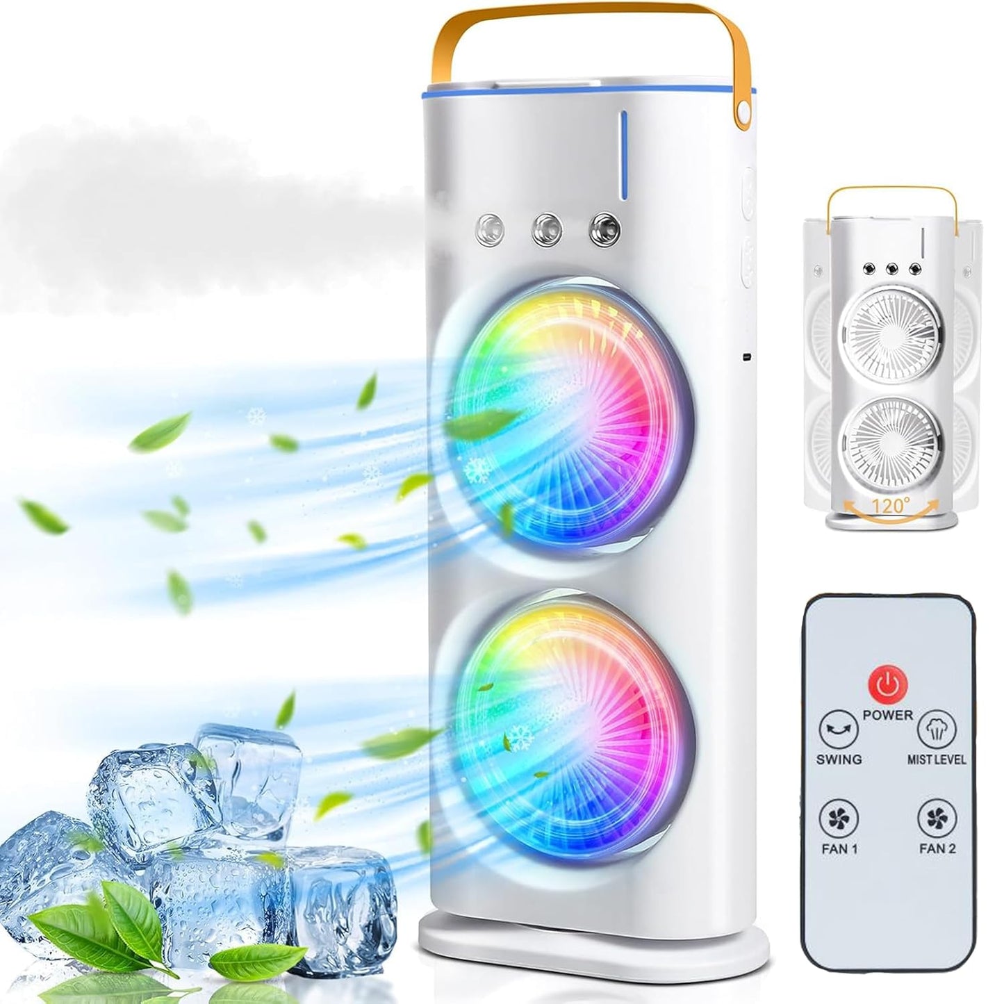 Double-End Air Cooler Fan with Remote Control