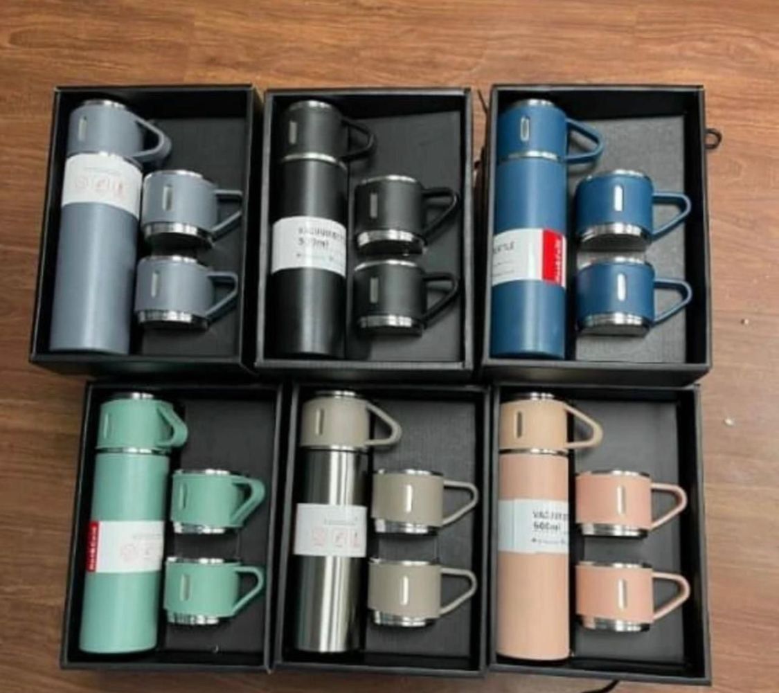 Premium Vacuum Flask & Mug Gift Set