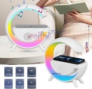 4 in 1 Wireless Charger Night Light Lamp| Bluetooth Speaker