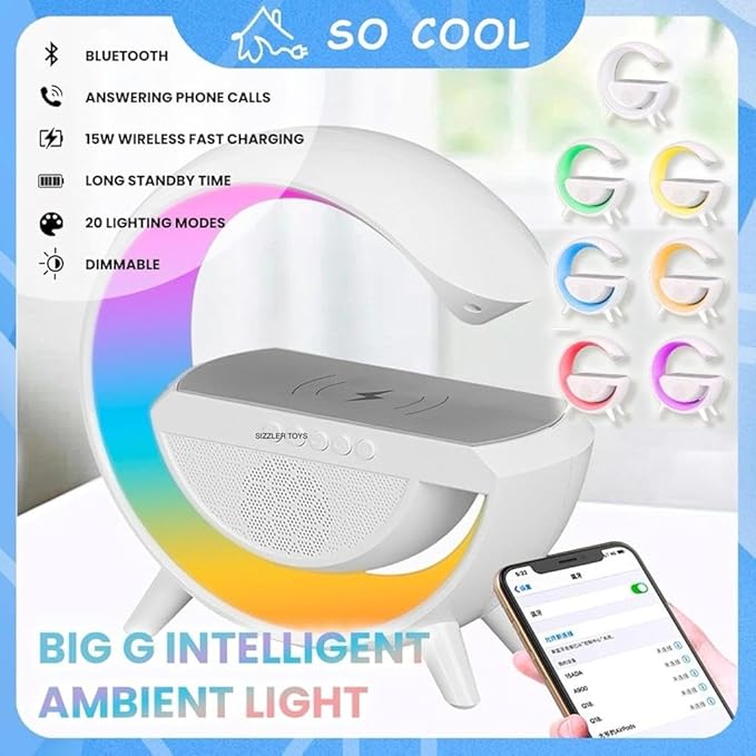 4 in 1 Wireless Charger Night Light Lamp| Bluetooth Speaker