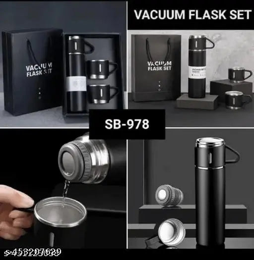 Premium Vacuum Flask & Mug Gift Set