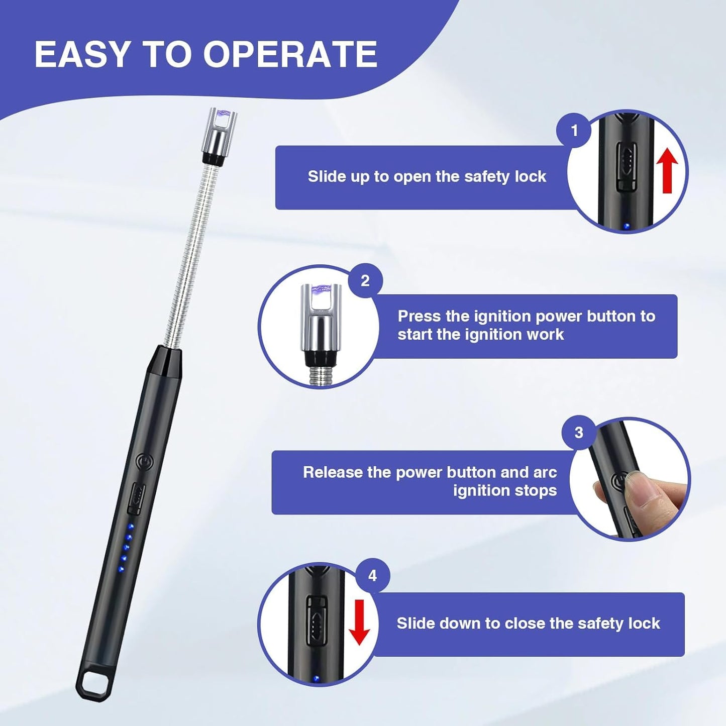Rechargeable Electric Arc Lighter – Windproof & Flameless