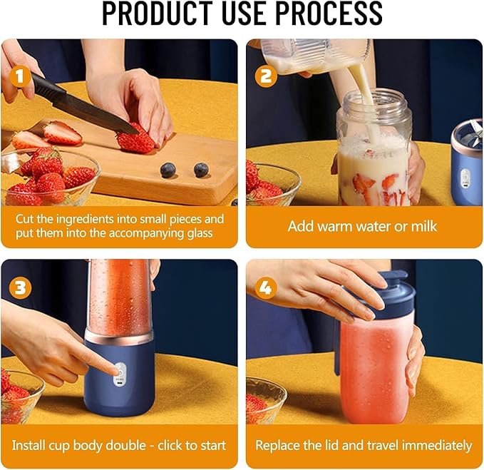 Portable Rechargeable Blender – USB Personal Smoothie Maker