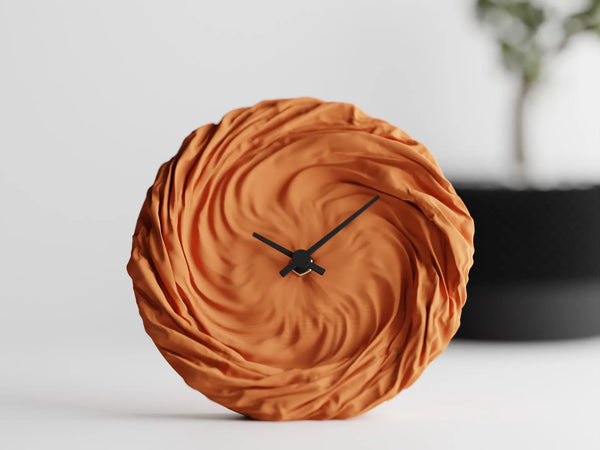 SwirlDrape Designer Wall Clock