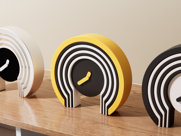 ArcForm Retro Modern Table Clock