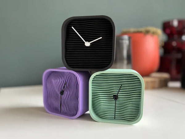Wavy Texture Modern Clock